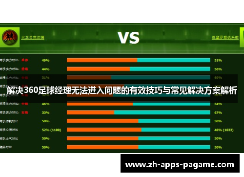 解决360足球经理无法进入问题的有效技巧与常见解决方案解析 解决360足球经理无法进入问题的有效技巧与常见解决方案解析