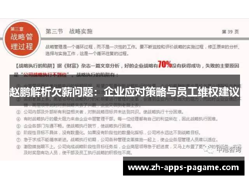 赵鹏解析欠薪问题：企业应对策略与员工维权建议