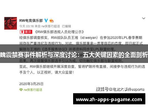 魏震禁赛事件解析与深度讨论:五大关键因素的全面剖析 魏震禁赛事件解析与深度讨论:五大关键因素的全面剖析